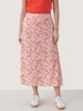 Part Two Bisera Elasticated A-Line Midi Skirt, Mandarin Flower