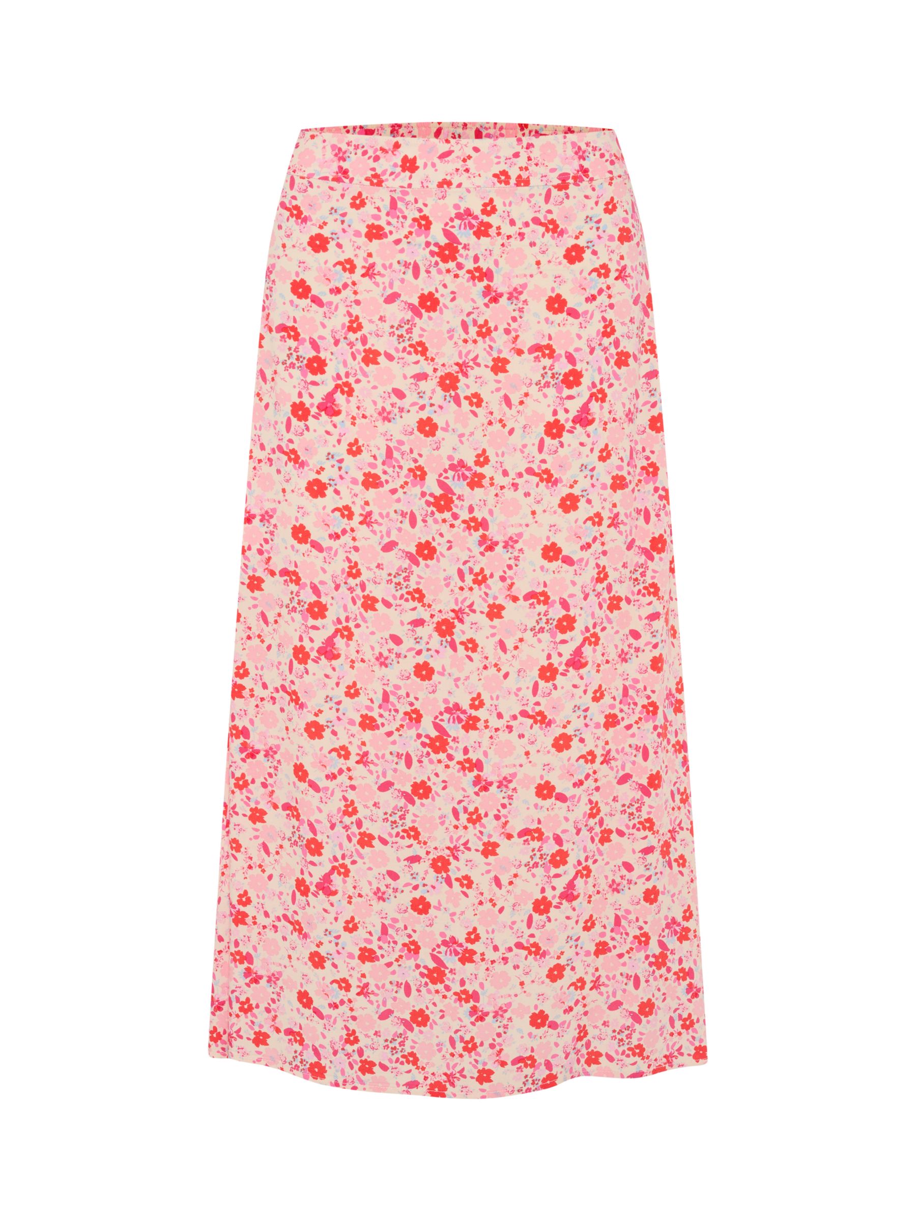 Buy Part Two Bisera Elasticated A-Line Midi Skirt, Mandarin Flower Online at johnlewis.com