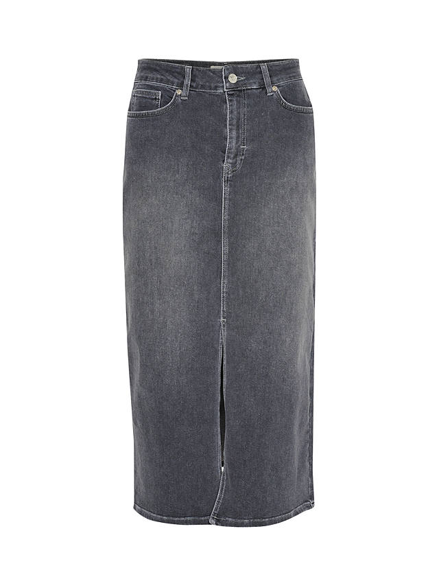 Part Two Dilin Classic Fit Midi Skirt, Grey Denim
