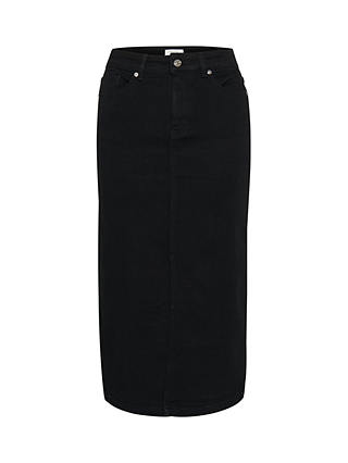 Part Two Dilin Classic Fit Midi Skirt, Black Denim