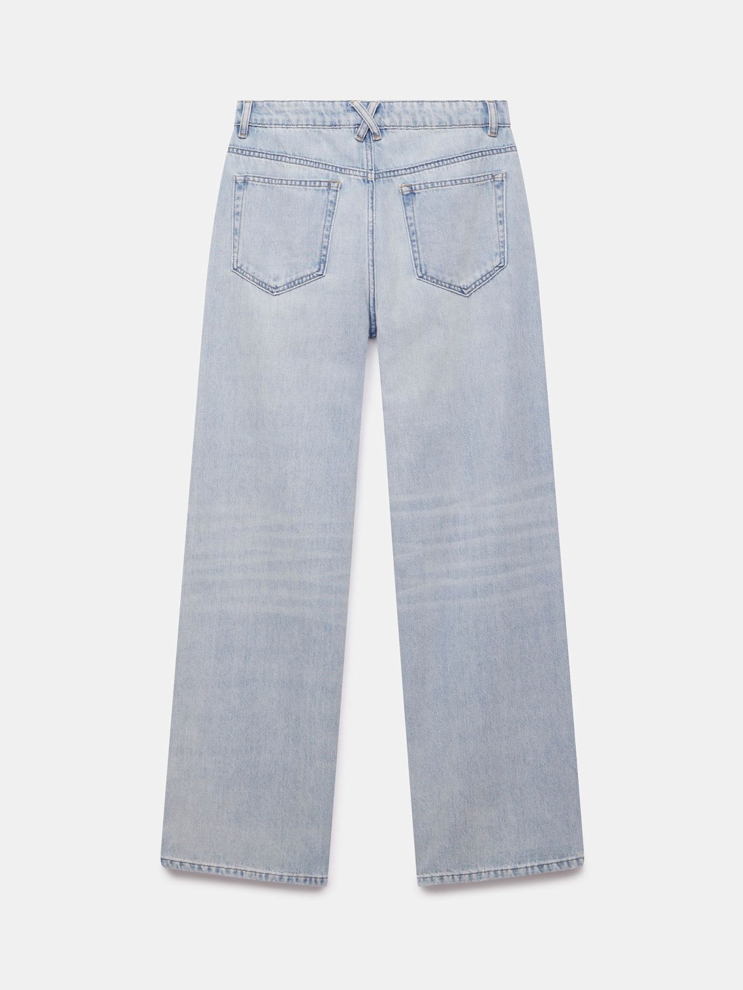 Mint Velvet Super Wide Jeans, Blue Light, 6R