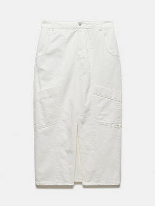 Mint Velvet Cargo Pocket Midi Skirt, Cream