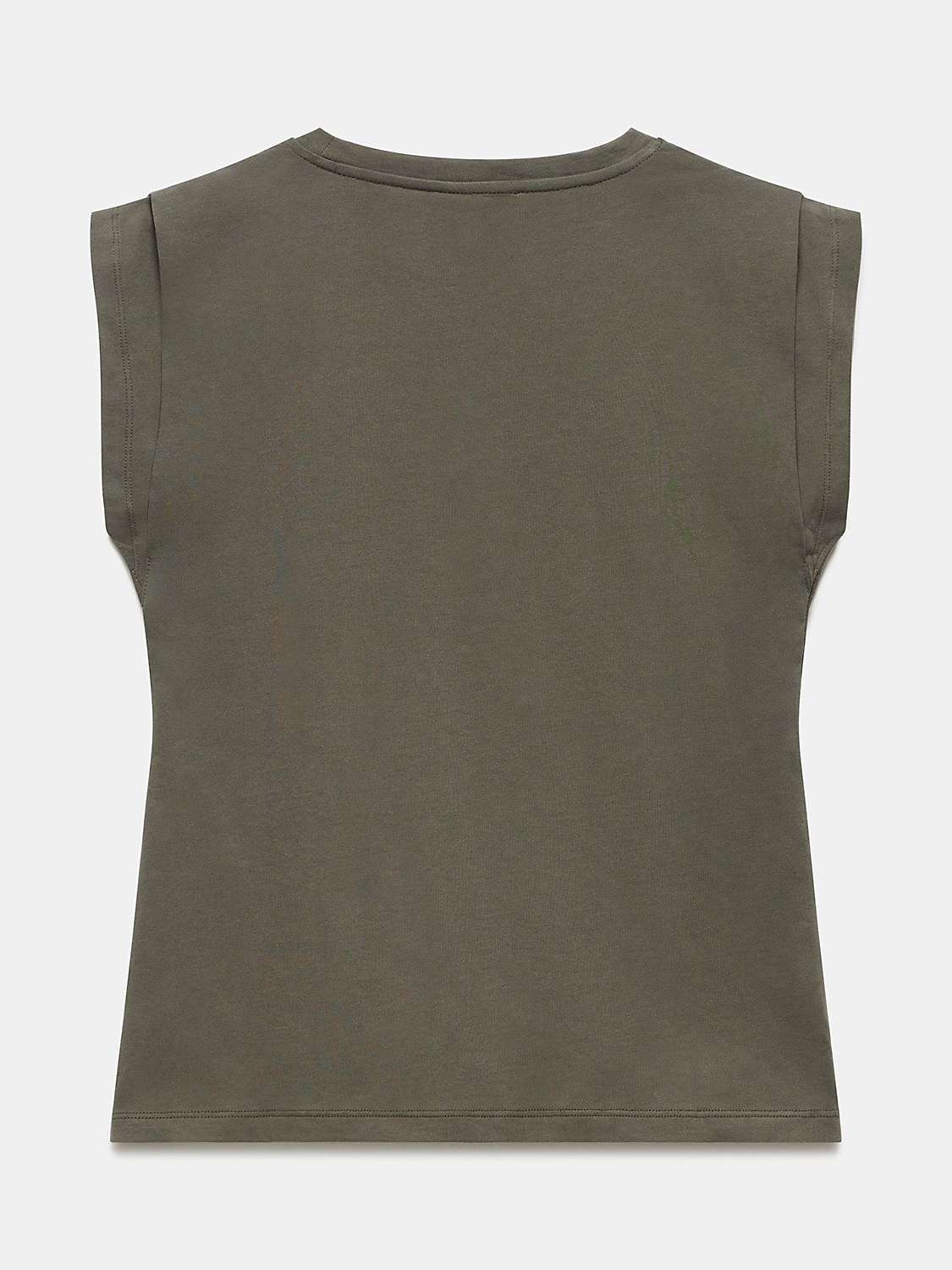 Buy Mint Velvet Shoulder T-Shirt, Khaki Online at johnlewis.com