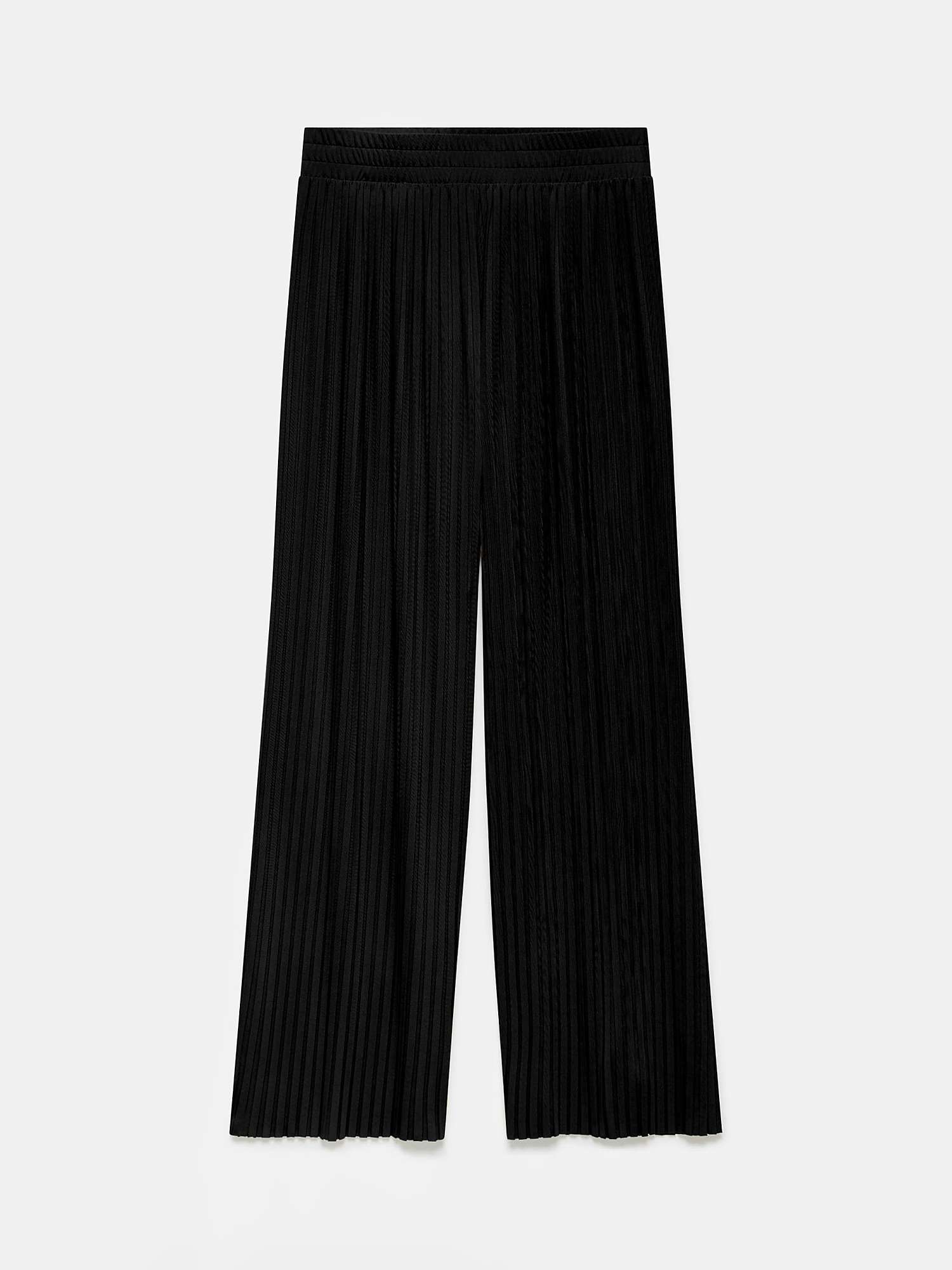Buy Mint Velvet Pleated Wide Leg Trousers, Black Online at johnlewis.com