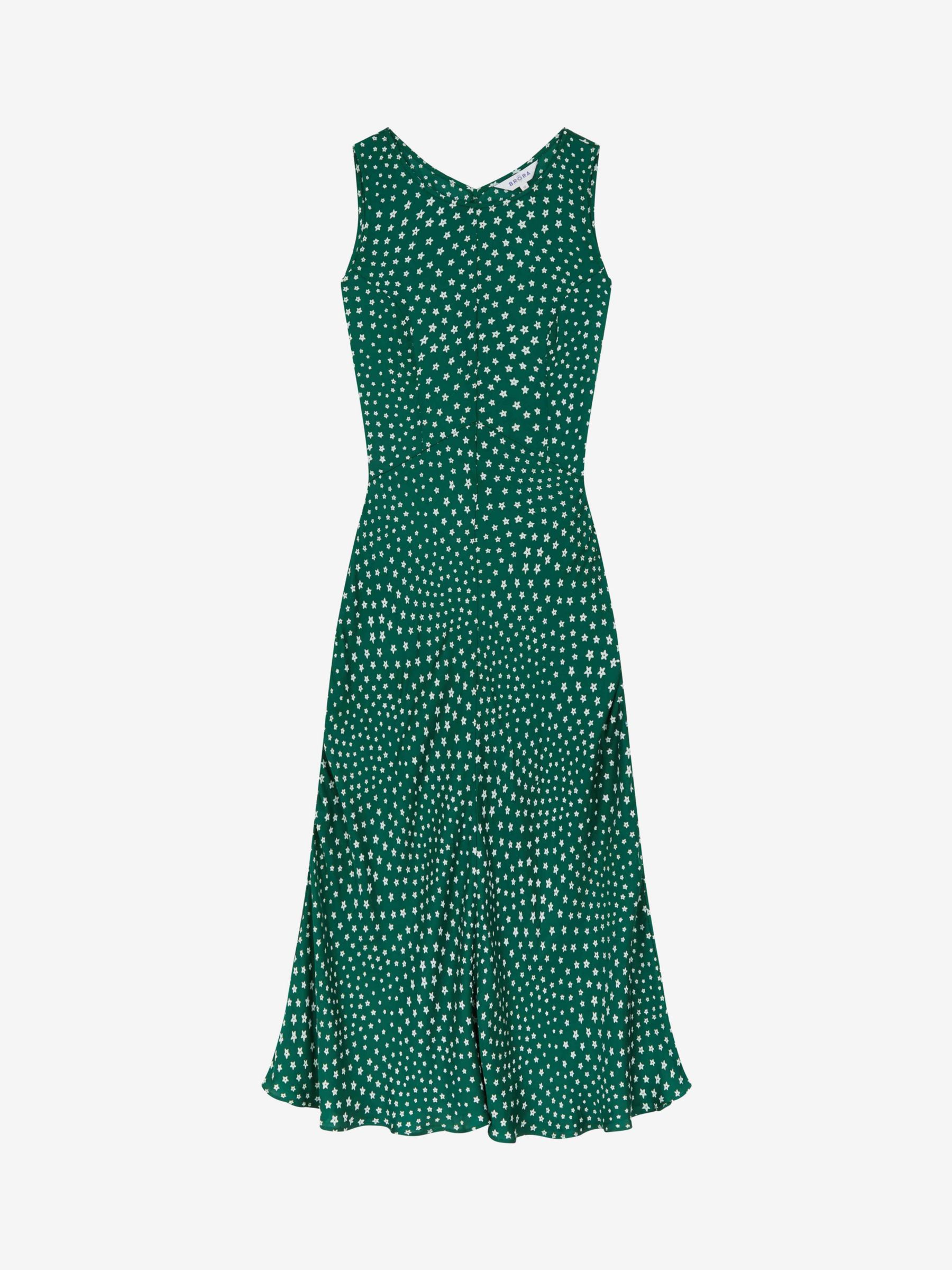 Brora Start Print Maxi Dress, Spruce, 6