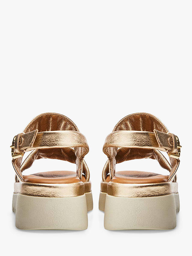 Moda in Pelle Netty Leather Sandals, Champagne