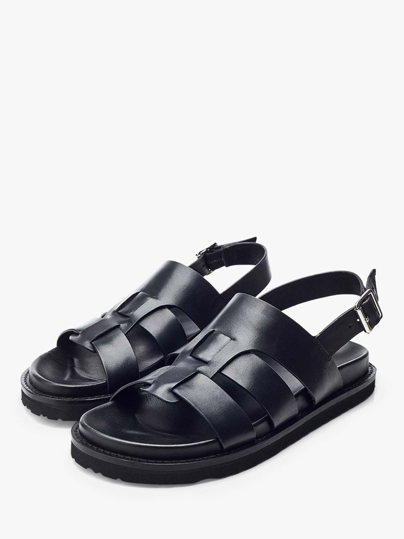 Moda in Pelle Lonnie Leather Sandals, Black at John Lewis & Partners