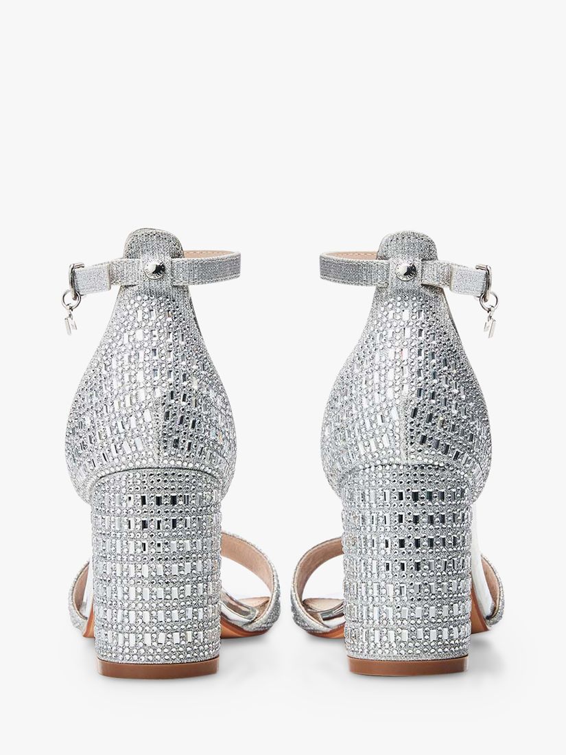 Buy Moda in Pelle Rubiana Block Heel Sandals, Silver Online at johnlewis.com