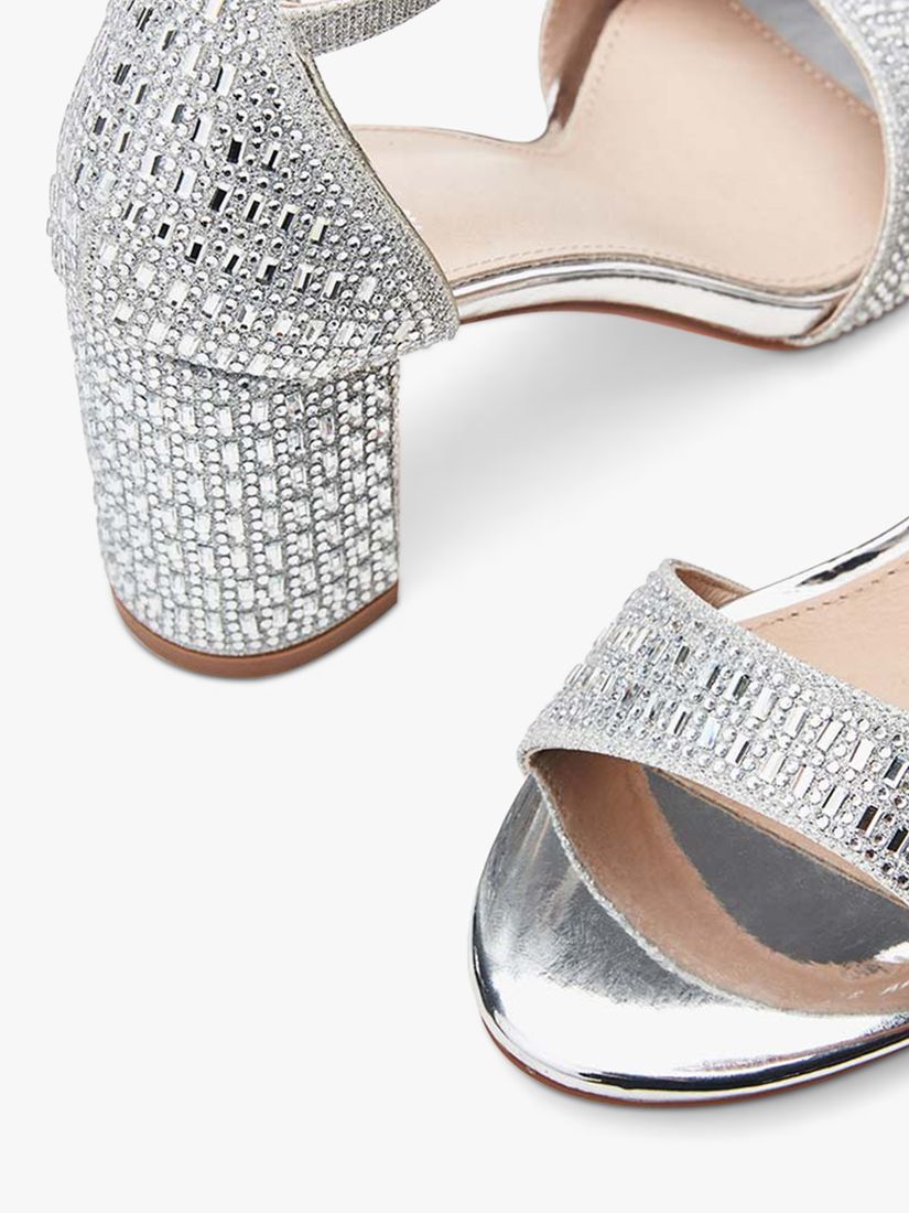 Buy Moda in Pelle Rubiana Block Heel Sandals, Silver Online at johnlewis.com