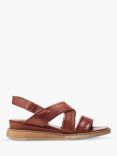 Moda in Pelle Shoon Iranna Leather Low Wedge Sandals, Tan