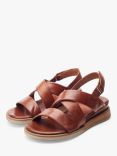 Moda in Pelle Shoon Iranna Leather Low Wedge Sandals, Tan