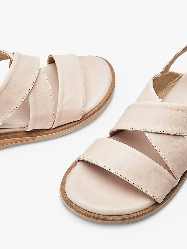 Moda in Pelle Shoon Iranna Leather Low Wedge Sandals, Beige