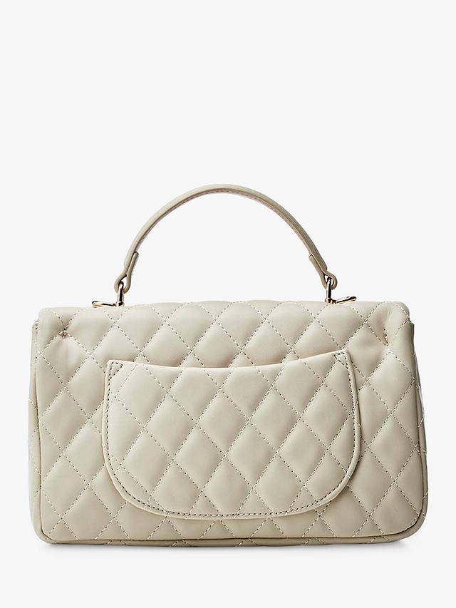 Moda in Pelle Sabrina Quilted Crossbody Bag, Off White