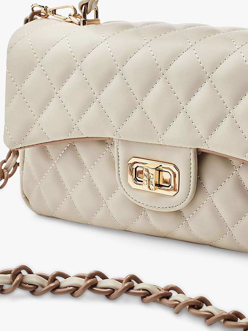 Buy Moda in Pelle Sabrina Quilted Crossbody Bag, Off White Online at johnlewis.com