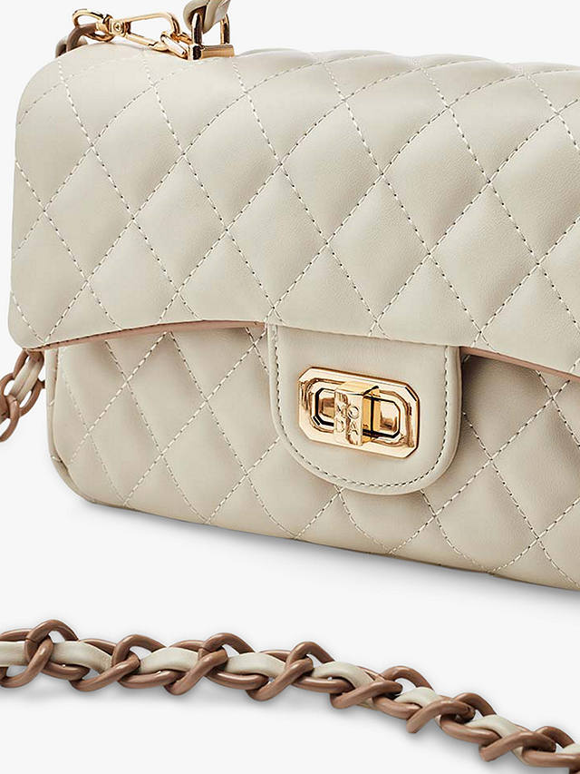 Moda in Pelle Sabrina Quilted Crossbody Bag, Off White