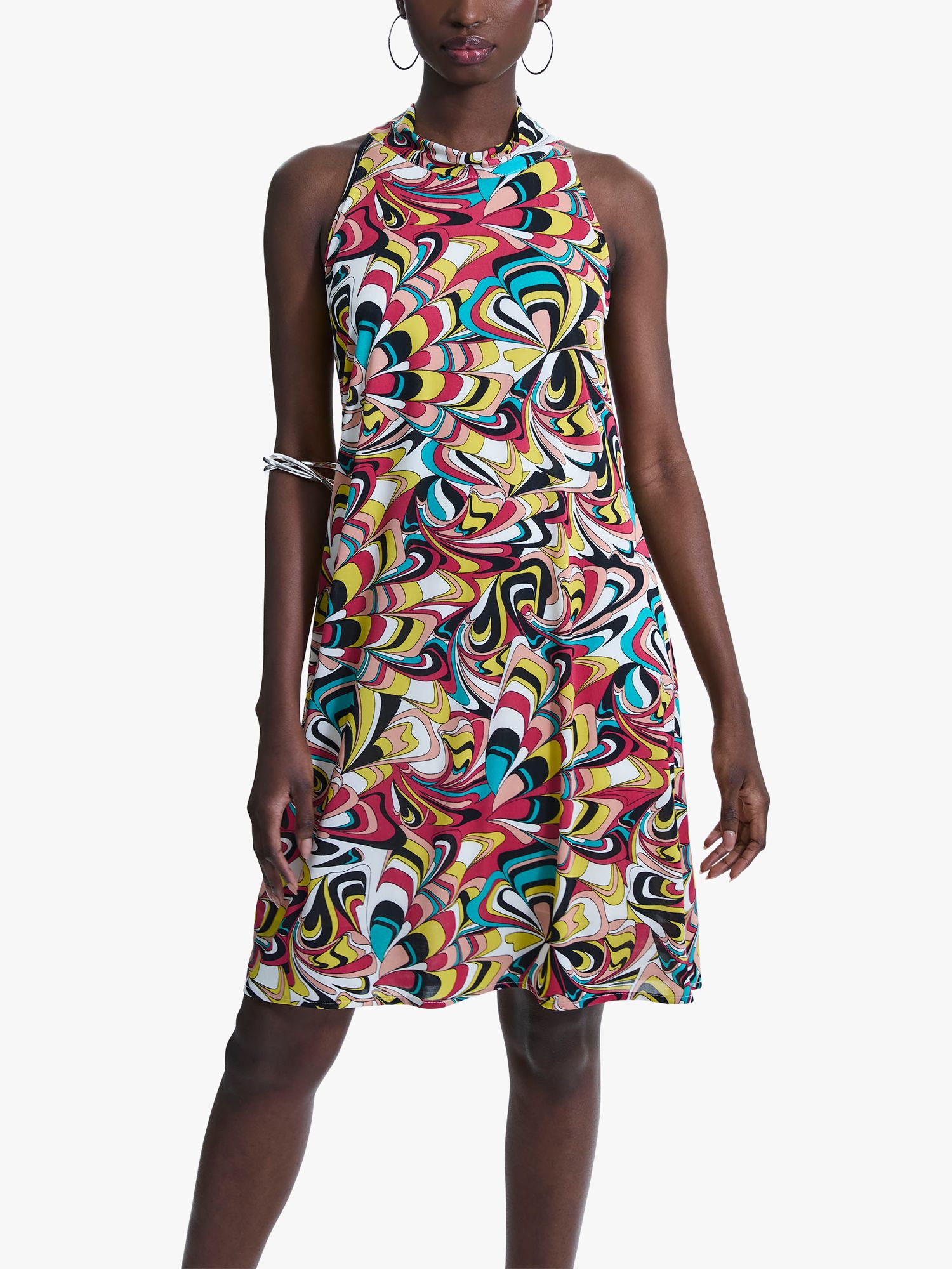 Buy James Lakeland Retro Print Halterneck Dress, Multi Online at johnlewis.com