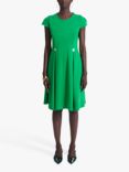 James Lakeland Button Tuck Cap Sleeve Dress, Green