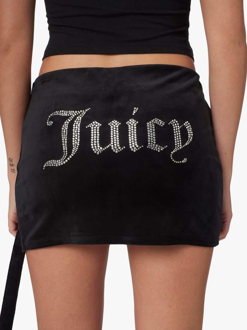 Buy Juicy Couture Maxy Classic Velour Mini Skirt, Black Online at johnlewis.com