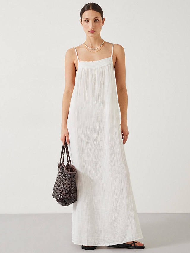 HUSH Carmen Maxi Beach Dress, White
