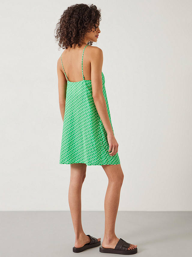 HUSH Madden Cami Mini Dress, Geo Star Green