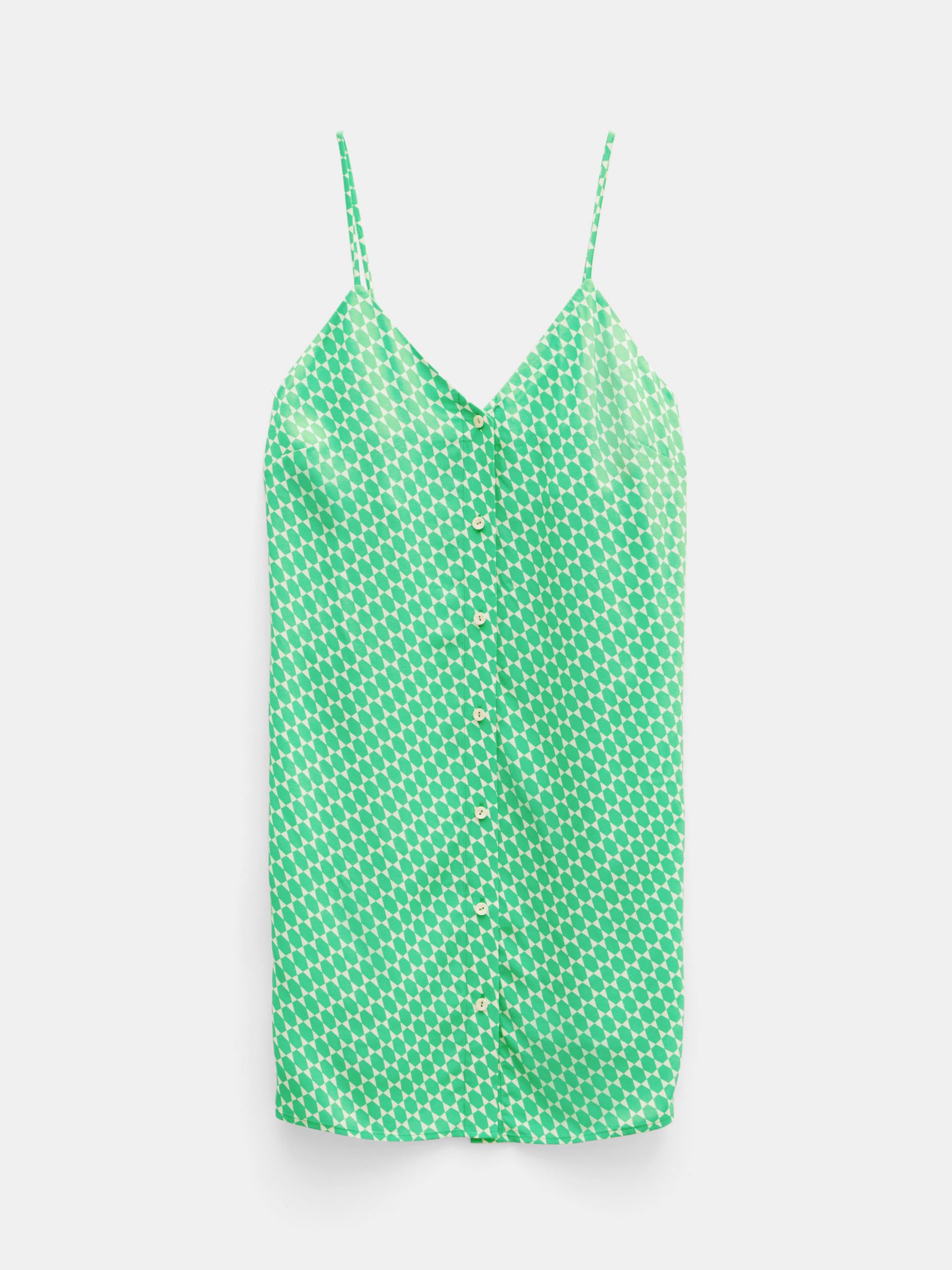 HUSH Madden Cami Mini Dress, Geo Star Green, L