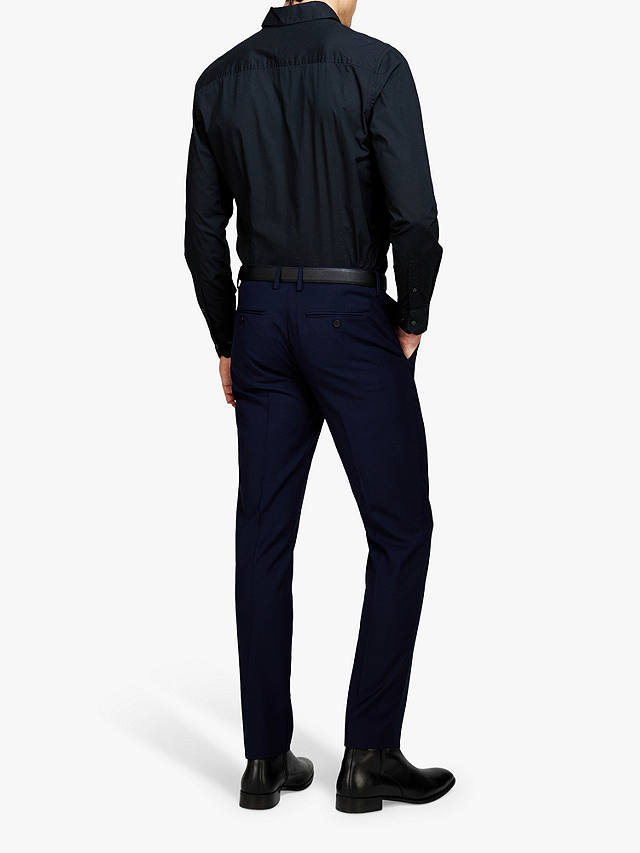 SISLEY Formal Slim Fit Trousers, Navy