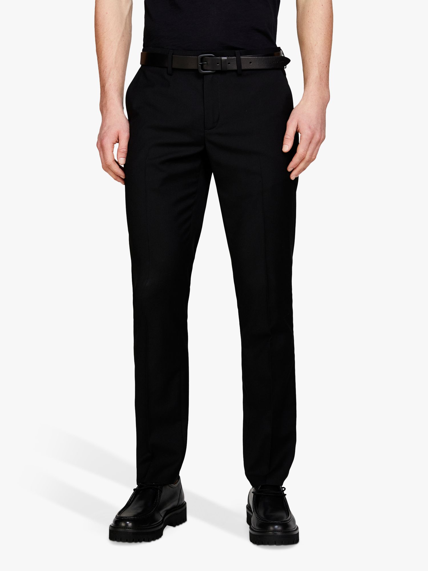 Buy SISLEY Formal Slim Fit Trousers, Black Online at johnlewis.com