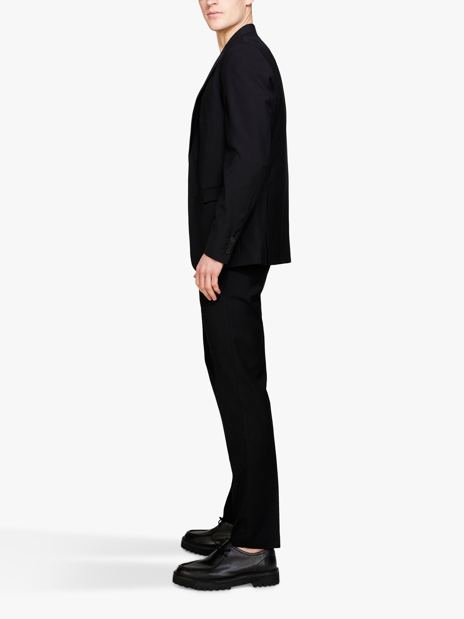 SISLEY Formal Slim Fit Trousers, Black, 30