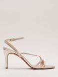 Phase Eight Leather Barely There Strappy Sandals, Gold