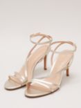 Phase Eight Leather Barely There Strappy Sandals, Gold