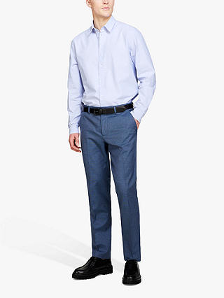 SISLEY Slim Fit Oxford Cotton Shirt, Blue