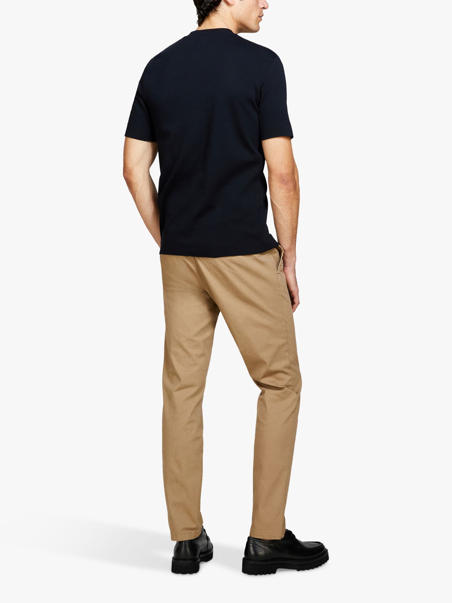 SISLEY Solid Coloured Regular Fit T-Shirt, Black, XXL