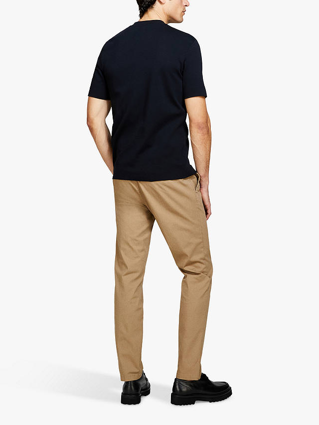 SISLEY Solid Coloured Regular Fit T-Shirt, Black
