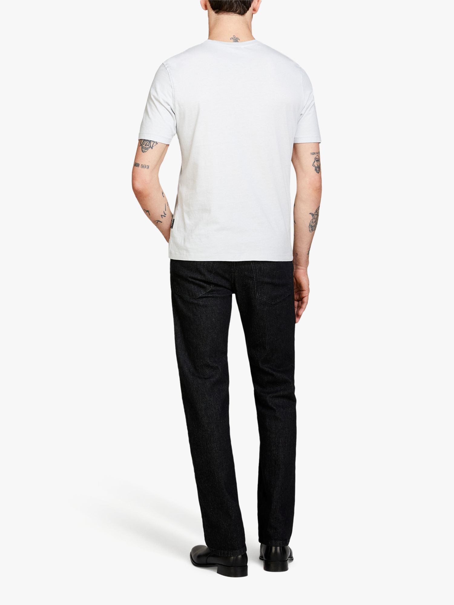SISLEY Regular Fit Solid Colour T-Shirt, Grey, XXL