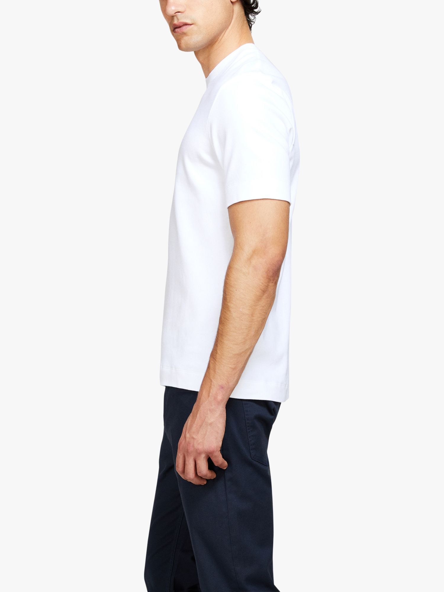 SISLEY Solid Coloured Regular Fit T-Shirt, White, XXL