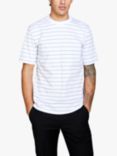 SISLEY Regular Fit Yarn Dyed Stripe T-Shirt, White