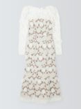 Elliatt Calm Floral Lace Midi Dress, White