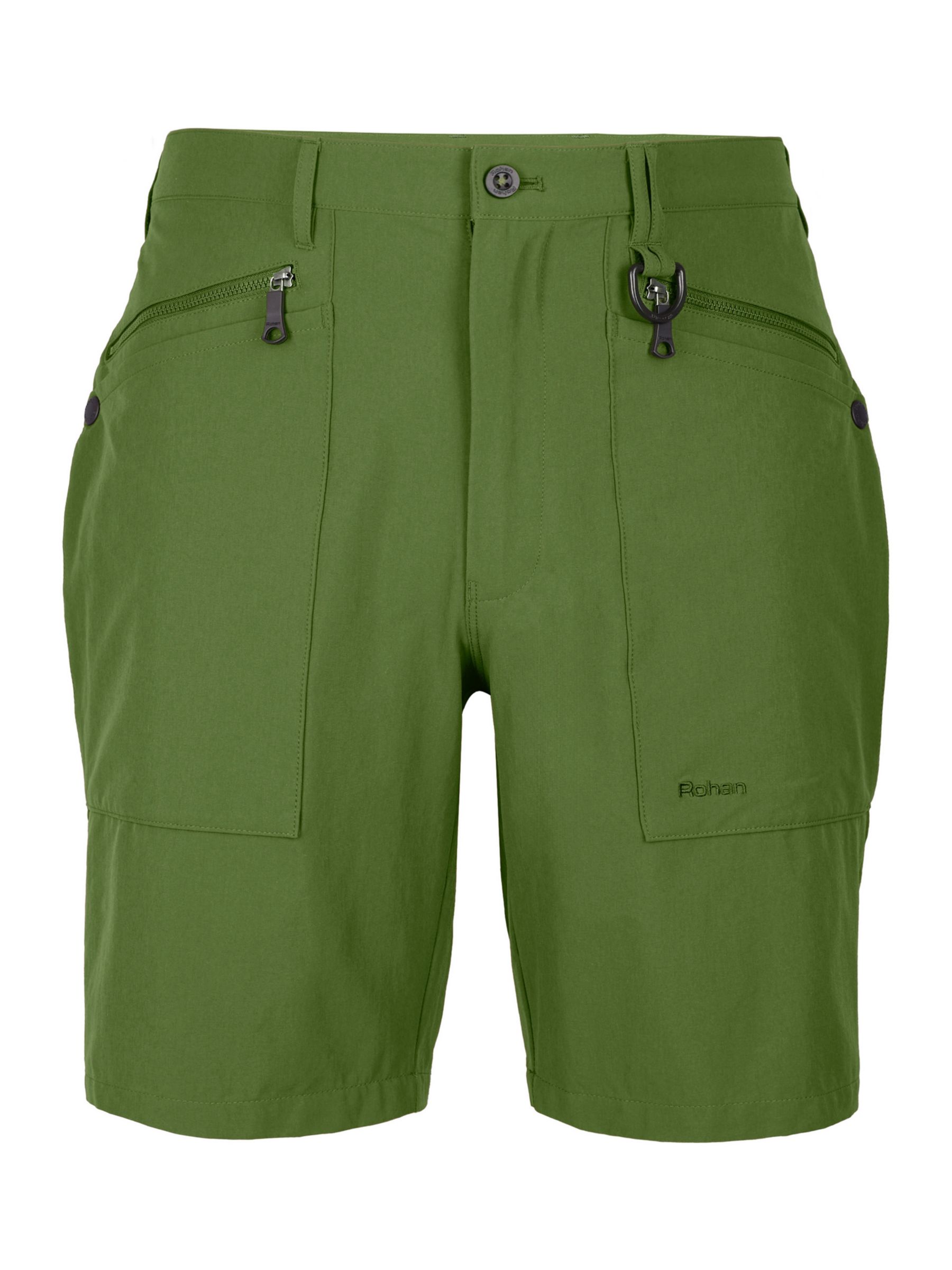 Rohan Multi-Pocket Stretch Bag Hiking Shorts, Highland Green, 32R