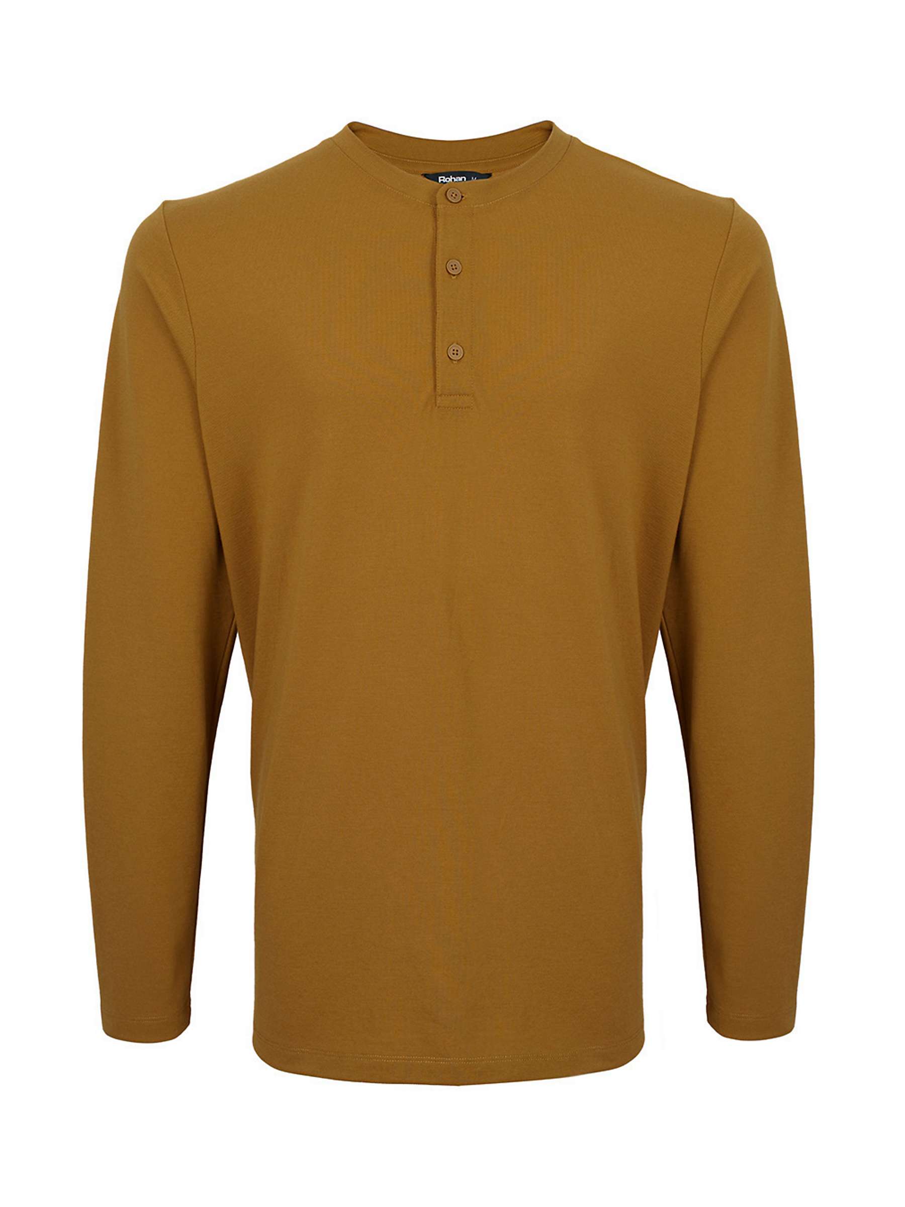 Buy Rohan Newlyn Linen Blend Henley Long Sleeve T-Shirt, Desert Ochre Online at johnlewis.com