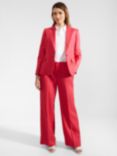 Hobbs Mirabel Linen Trousers, Raspberry Pink