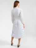 Hobbs Petite Tallulah Polka Dot Midi Dress, Ivory/Blue