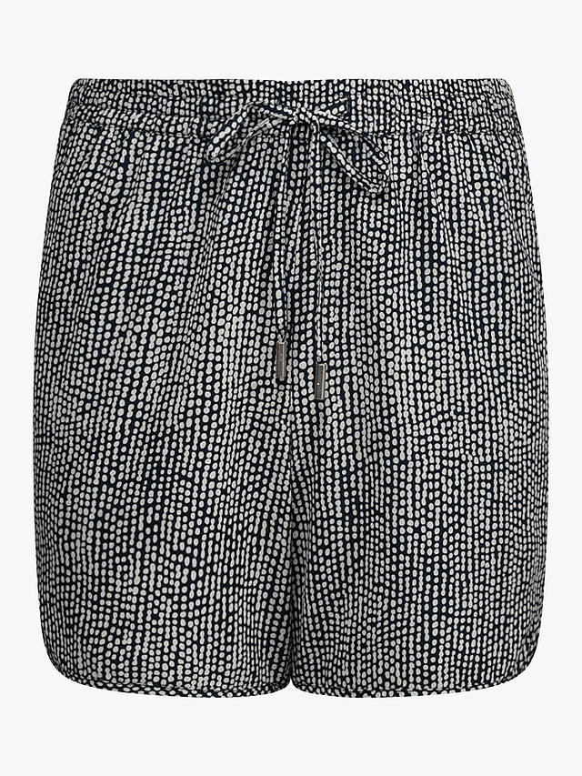 Sisters Point Ella Dot Print Loose Fitted Shorts, Navy/White