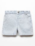 Mango Kids' Stripes Bermuda Shorts, Open Blue