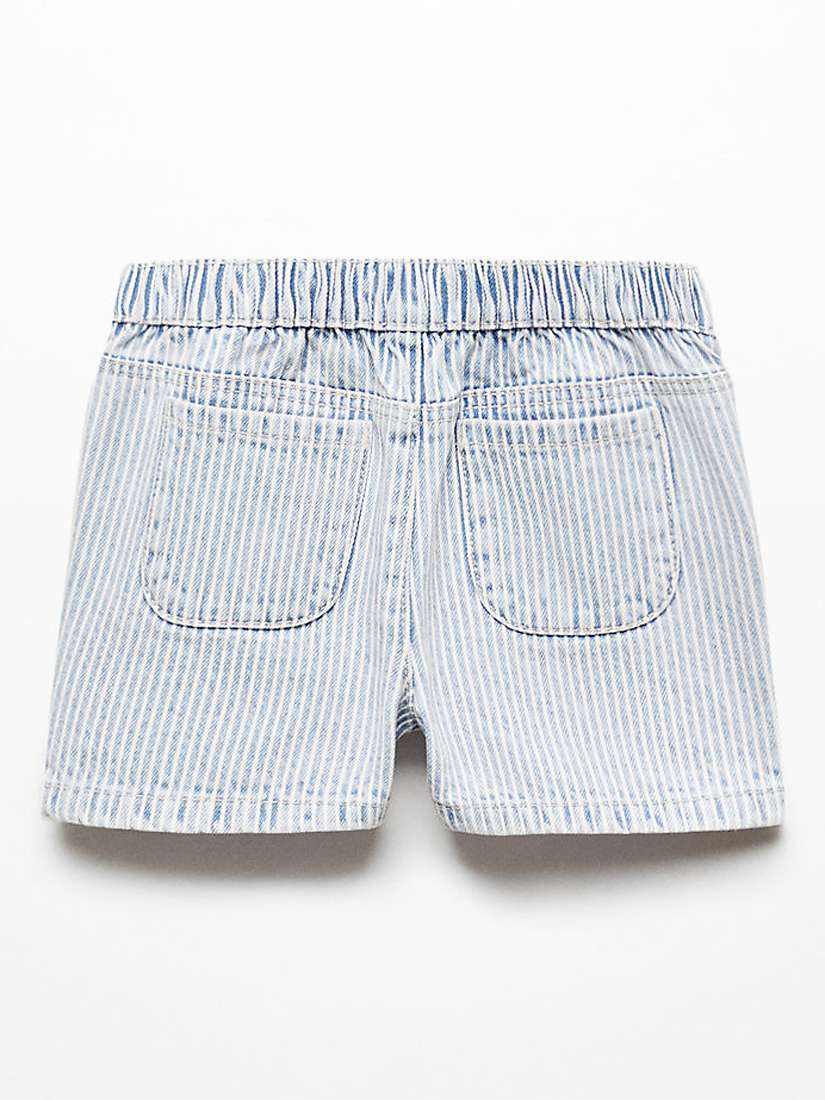 Buy Mango Kids' Stripes Bermuda Shorts, Open Blue Online at johnlewis.com