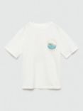 Mango Kids' Origins Back Graphic T-Shirt, White/Multi
