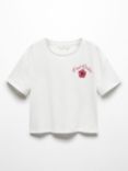 Mango Kids' Spirit Graphic T-Shirt, White/Multi
