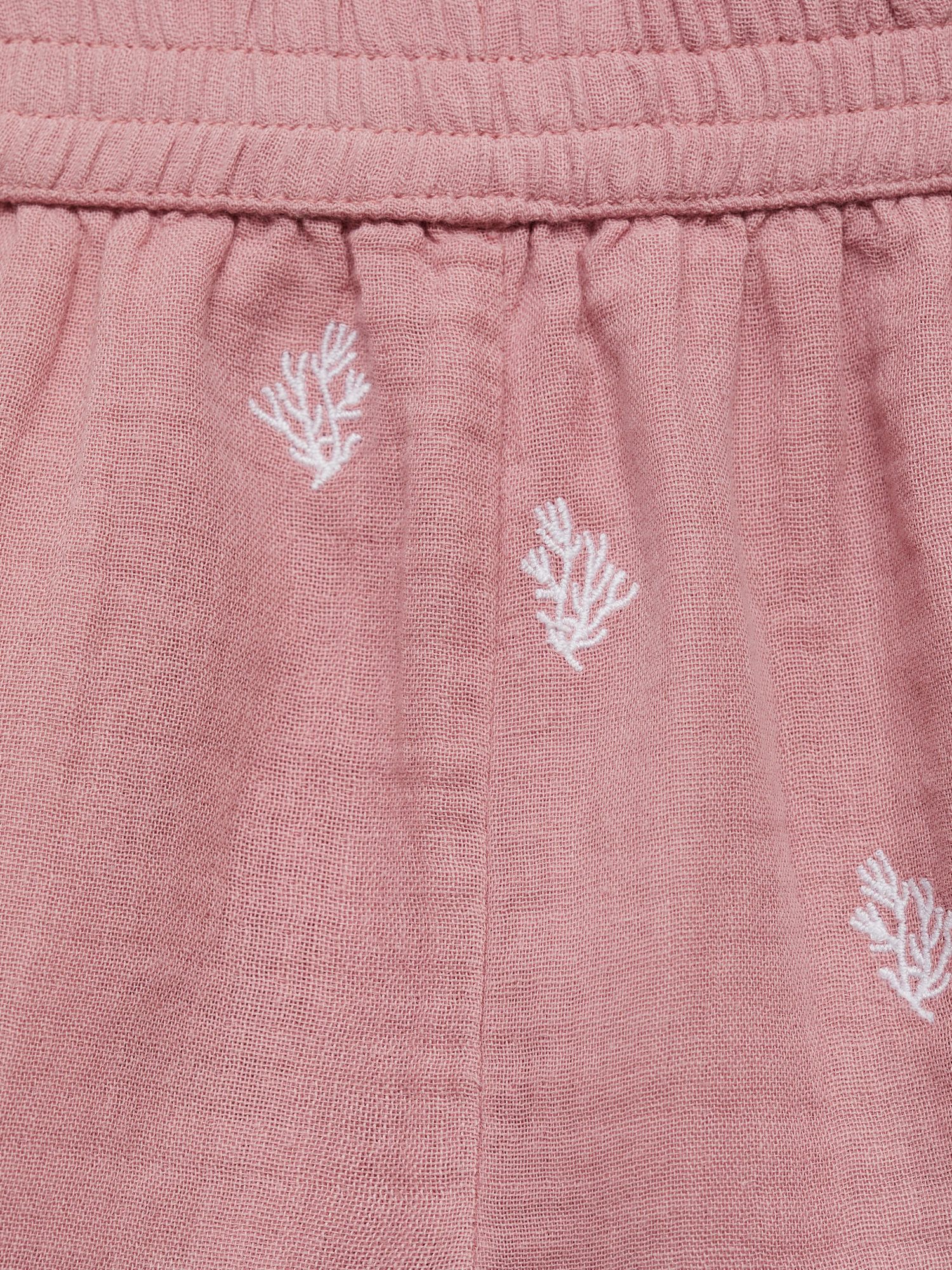 Mango Baby Nemo Embroidered Shorts, Pink, 12-18 months