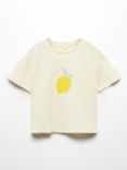 Mango Kids' Sorbet Squeeze The Day T-Shirt, Yellow