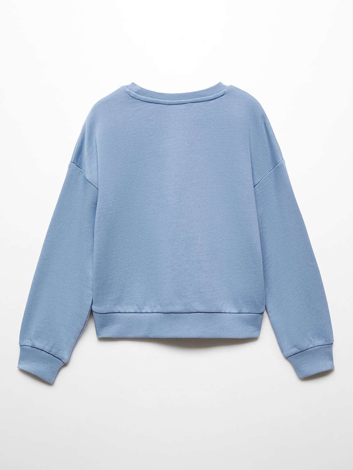 Buy Mango Kids' Estrella Frayed Star Embroidered Sweatshirt, Medium Blue Online at johnlewis.com