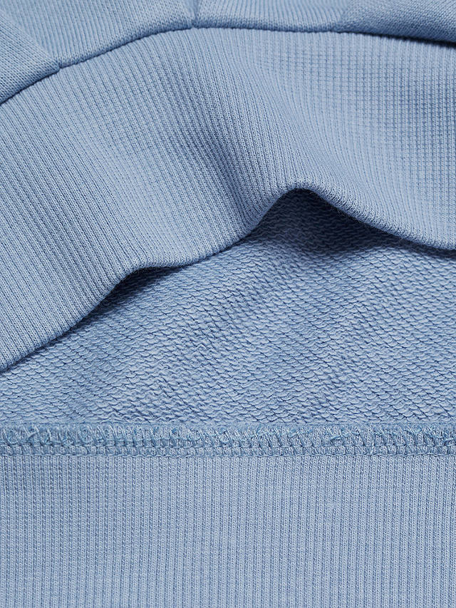 Mango Kids' Estrella Frayed Star Embroidered Sweatshirt, Medium Blue